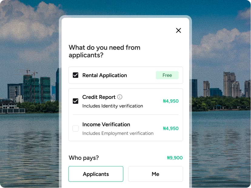 Select Credit Report when setting up ToletLink
